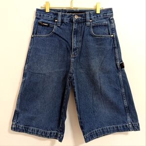 Vintage FUBU The Collection Boy's Size 16 Blue Denim Cargo Shorts